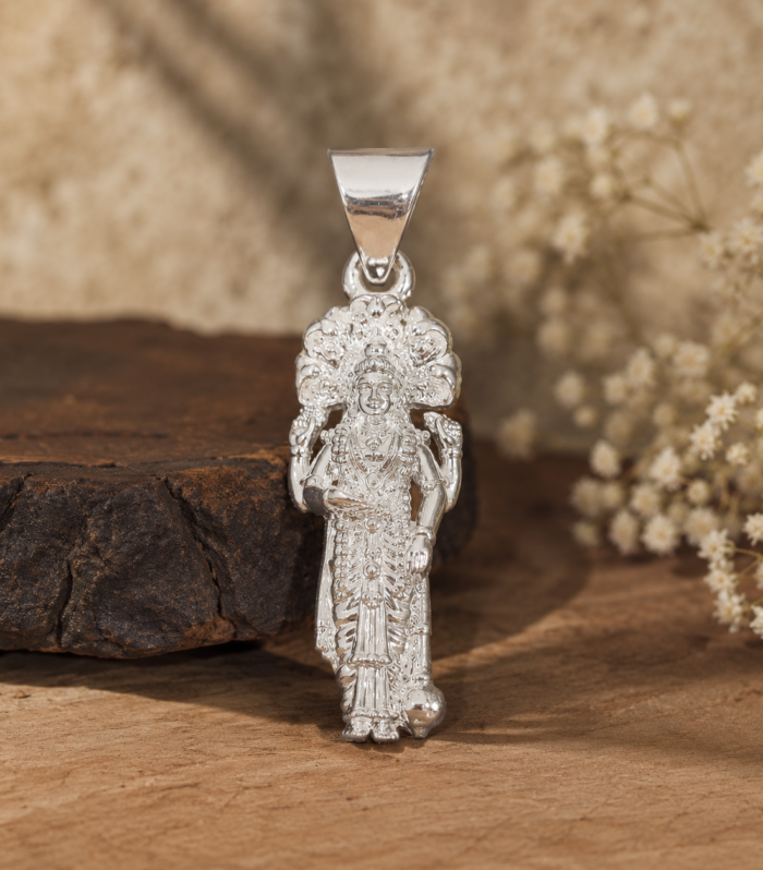 925 Sterling Silver Lord Vishnu Pendant Narayan Hindu God Spiritual Religious Jewelry