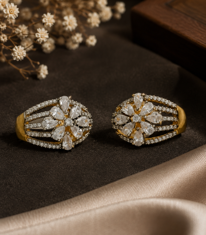 Pear Cut CZ 925 Sterling Silver Stud Earrings