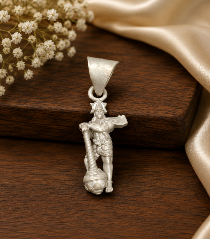 Lord Hanuman Pendant Hindu God 925 Sterling Silver Jewelry