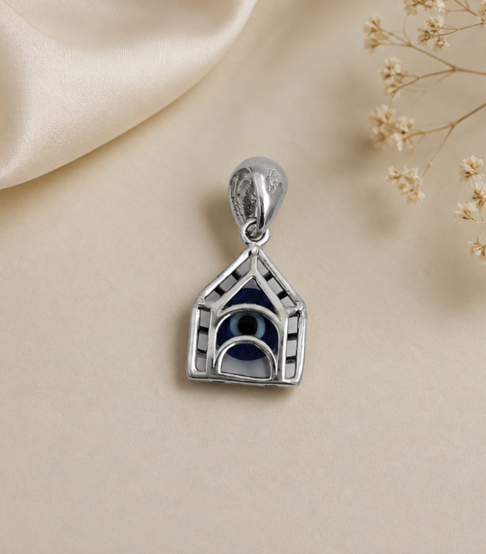 925 Sterling Silver Blue Evil Eye Pendant Protective Charm Jewelry