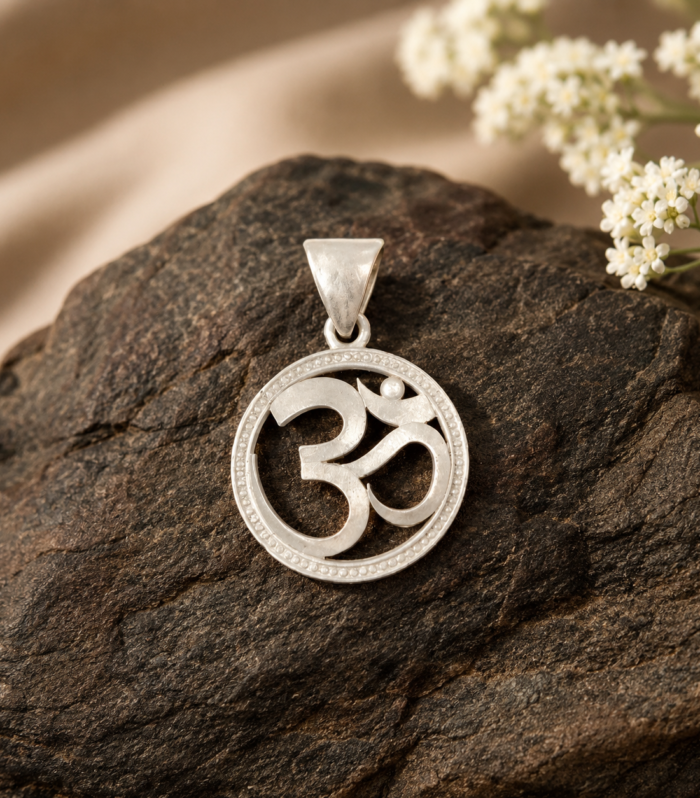 Symbol OM Pendant Meditation Religious Jewelry