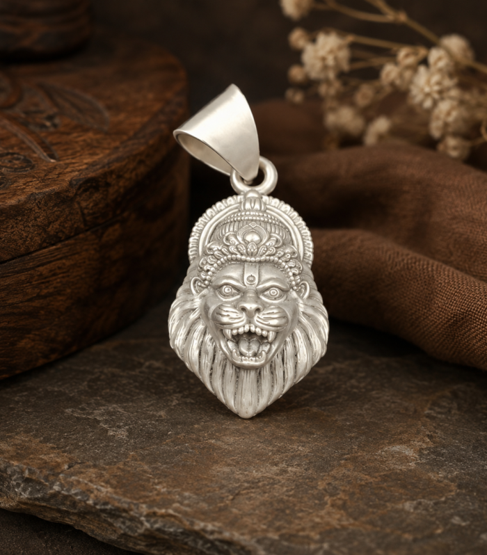 Lord Narasimha Pendant Religious Deity Face Pendant Spiritual Gift