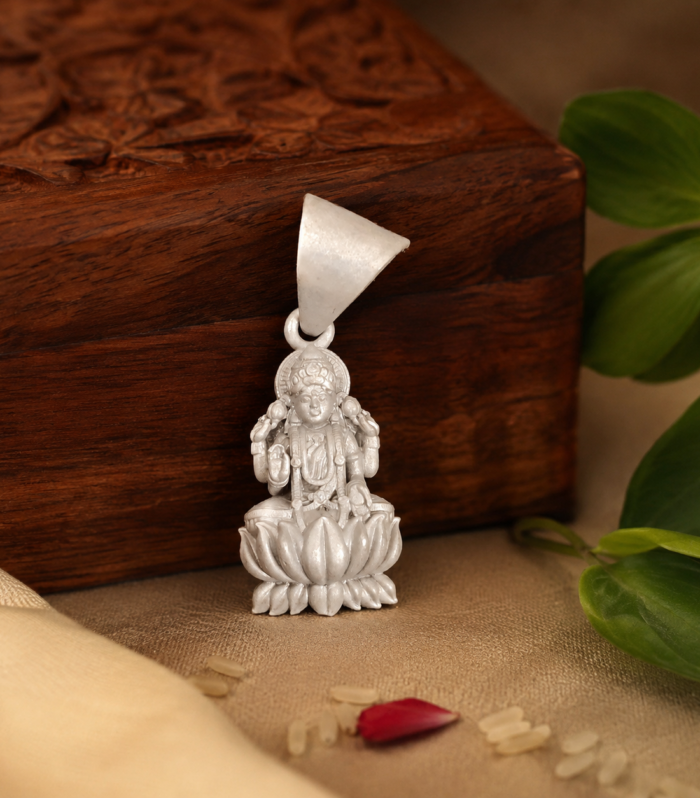 Goddess Lakshmi Pendant Lakshmi Devi Lotus Pendant
