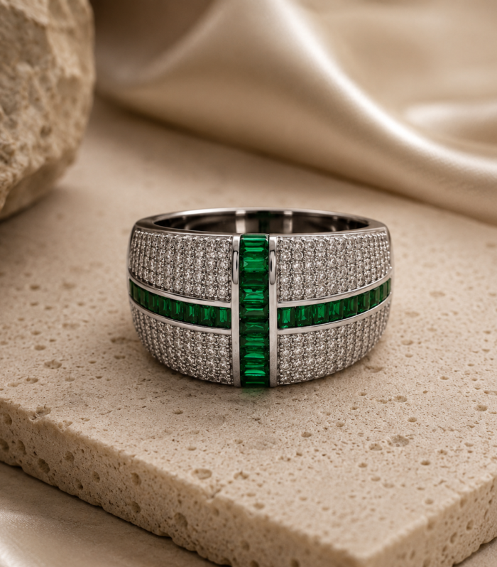Emerald Crossline Bold Look Men’s Band
