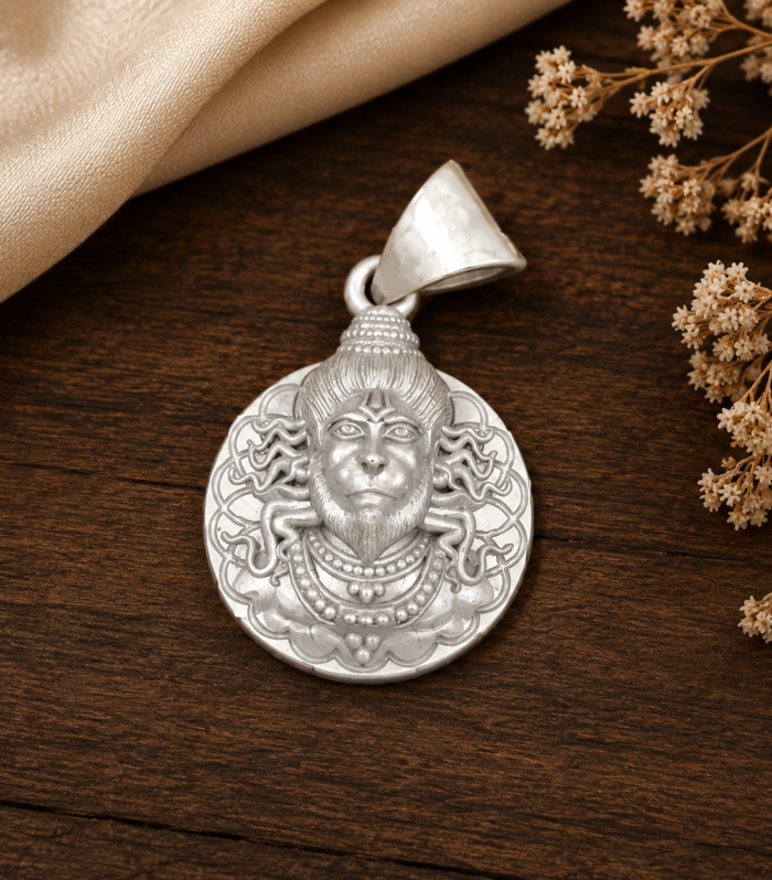Lord Hanuman 925 Sterling Silver Bajrangbali Pendant