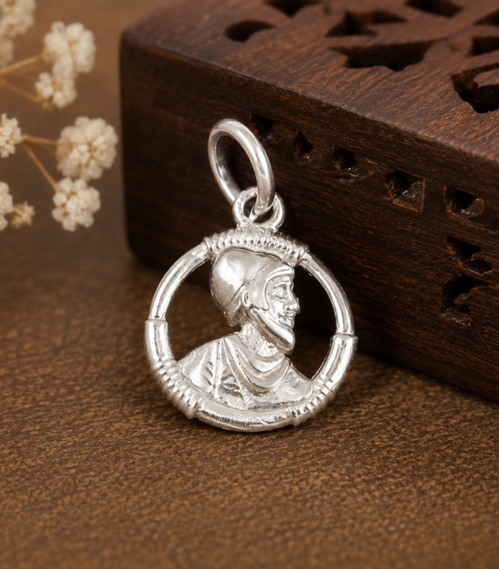 Chhatrapati Shivaji Maharaj Pendant Indian Warrior King Historical Spiritual Jewelry 925 Sterling Silver