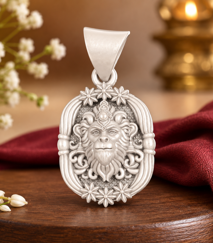 Lord Hanuman Pendant Bajrangbali Hindu God Spiritual Religious Jewelry