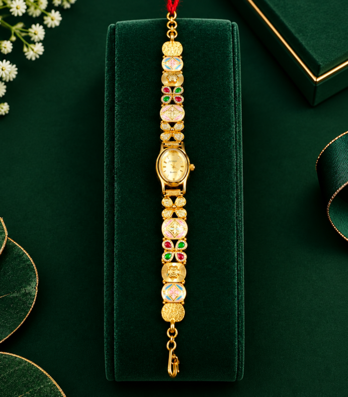 Royal Heritage Multicolor Gemstone Link Watch
