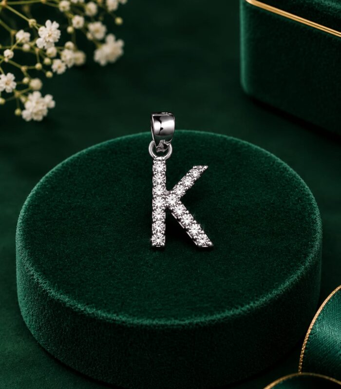 K Letter Pendant – Elegant Initial Charm Necklace